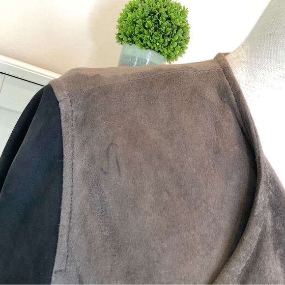 All Saints Jensen Biker Leather Suede Jacket Size 2 Taupe - Picture 16 of 16